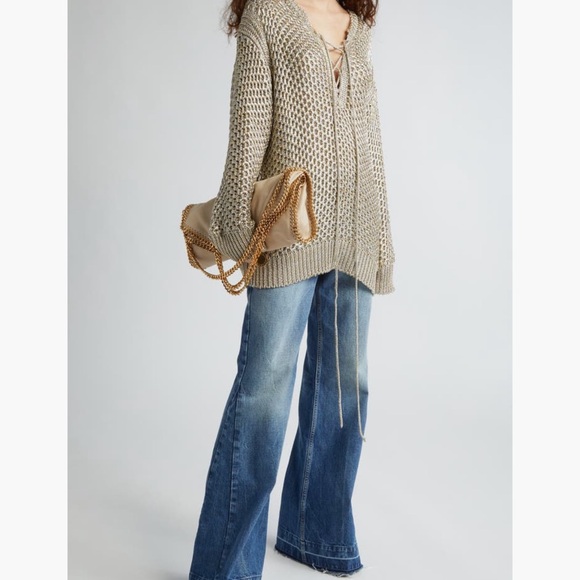 Stella McCartney Falabella Cream Shoulder Bag with Gold Chain - Picture 16 of 16